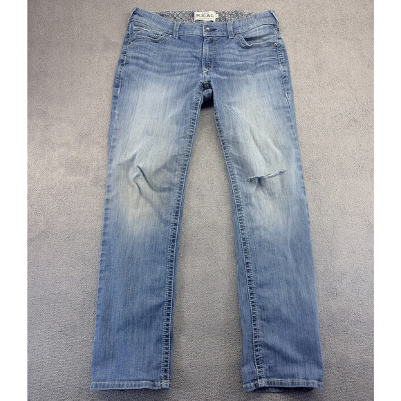 Ariat Other - Ariat Jeans Mens 32x34 Blue Real Denim Real Straight Distressed (Measures 34x34)